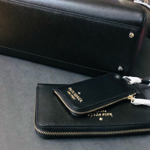 NWT Kate Spade Staci laptop tote + card case lanyard + large wallet 3PC Set - Picture 13 of 15